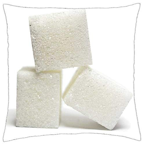 LESGAULEST Throw Pillow Cover -18x18 inch- - Lump Sugar Sugar Cubes White Sweet Candy LESGAULEST Throw Pillow Cover -18x18 inch- - Lump Sugar Sugar Cubes White Sweet Candy