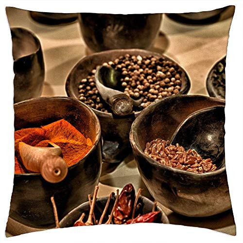 LESGAULEST Throw Pillow Cover -18x18 inch- - Spice Chiles Paprika Chili Powder Pepper Grain