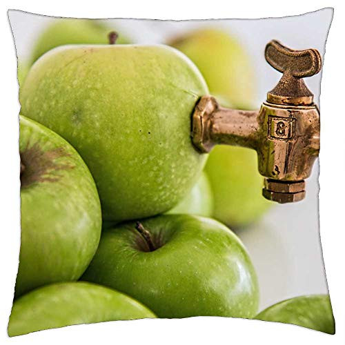 LESGAULEST Throw Pillow Cover -18x18 inch- - Apple Juice Sweet Fruit Juice Healthy Fresh Juicy LESGAULEST Throw Pillow Cover -18x18 inch- - Apple Juice Sweet Fruit Juice Healthy Fresh Juicy