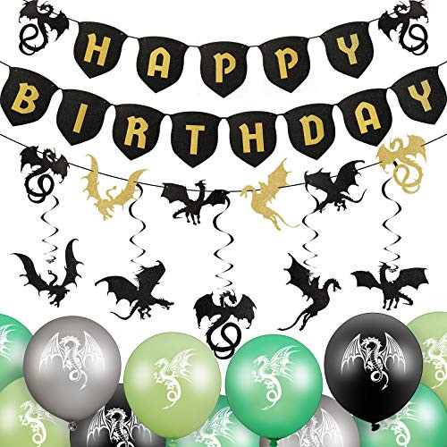 33 Pieces Dragon Cake Decoration Dragon Birthday Banner Dragon Theme Party Swirls Set Including 20 Dragon Balloons 3 Dragon Garlands 10 Dragon Hanging Swirls for Dragon Themed Fantasy Party Supplies 33 Pieces Dragon Cake Decoration Dragon Birthday Banner Dragon Theme Party Swirls Set Including 20 Dragon Balloons 3 Dragon Garlands 10 Dragon Hanging Swirls for Dragon Themed Fantasy Party Supplies