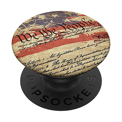 We The People Constitution USA Flag 2nd Amendment PopSockets PopGrip- Swappable Grip for Phones  and  Tablets