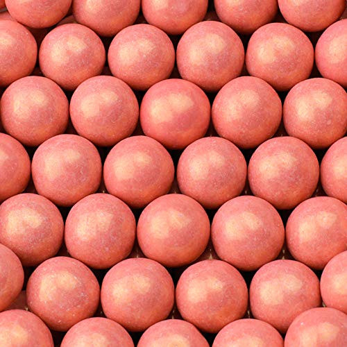 Gumballs for Gumball Machine - Shimmer Rose Gold Gumballs - Bubble Gum Flavoring 1 Inch Large Gumballs - Kids Gum - Bulk Gum Balls 2 Lb