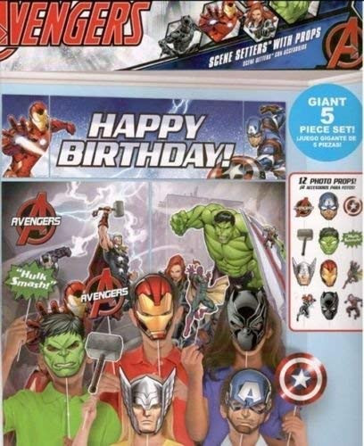 Marvel Avengers Scene Setters Wall Banner Decorating Kit Birthday Party Supplies