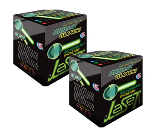 Cool Toons Individually Wrapped Lollipop LASER NEON Party Pack  48 Count Lollipop Suckers w- Pina-Colada flavor - Fun Candy for Nightclubs Concerts and Celebrations