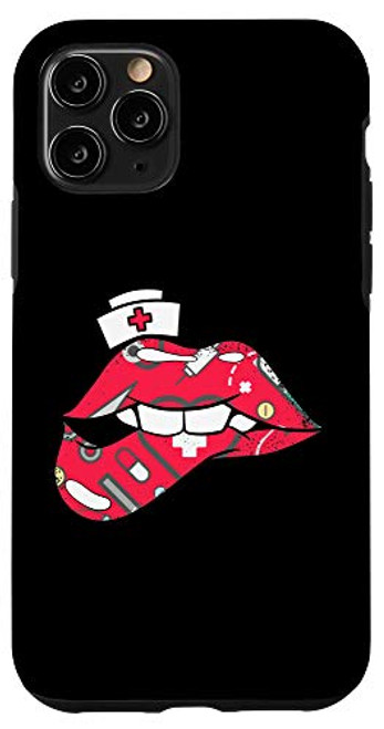 iPhone 11 Pro Nurse Biting Lip Sexy Nursing ICU ER L and D Registered RN Gifts Case