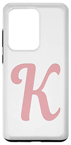 Galaxy S20 Ultra Rose Pink Monogram K Initial Capital Letter K Gifts Phone Case