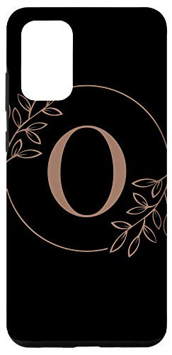 Galaxy S20 plus Monogram Initial Letter O Floral Pattern Case