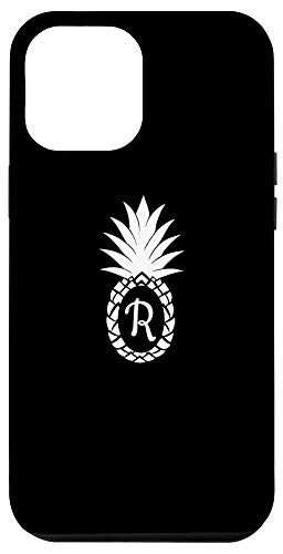 iPhone 12 Pro Max Pineapple Monogram Initial Letter R Case