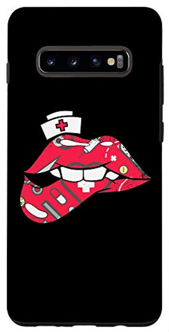 Galaxy S10 plus Nurse Biting Lip Sexy Nursing ICU ER L and D Registered RN Gifts Case