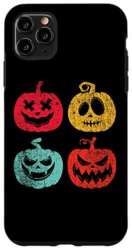 iPhone 11 Pro Max Jack-O-Lanterns Vintage Distressed Pumpkins Scary Case
