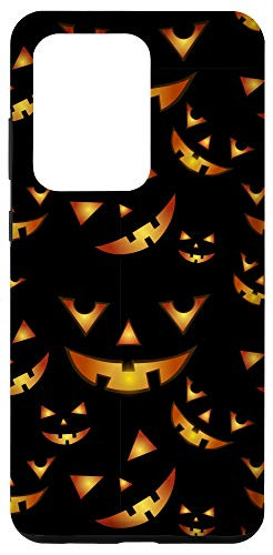 Galaxy S20 Ultra Evil Pumpkins or Jack o Lantern Faces Halloween Design Case