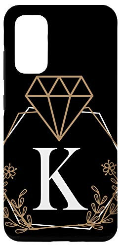Galaxy S20 Monogram Initial Letter K Floral Noble Pattern Case