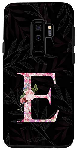 Galaxy S9 plus Cute Flower Letter E Initial Monogram Floral Case