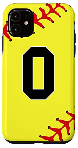 iPhone 11 Softball Letter O Initial Player Gift for Girls Case