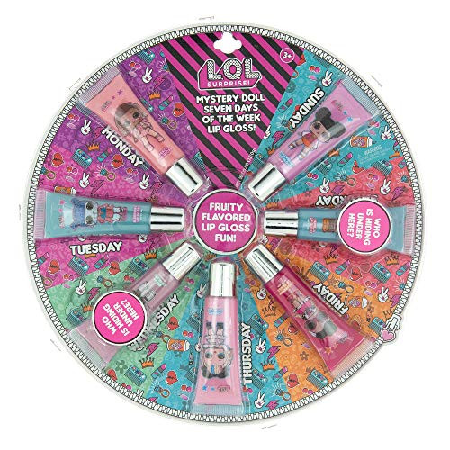 L.O.L. Surprise Party Favors - 7PC Days of the Week Mystery Doll Lip Gloss Collection