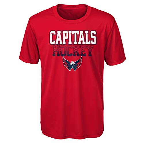 Outerstuff NHL Big Boys Youth -8-20- Elite Dri-Tek Short Sleeve Tee Washington Capitals X-Large -18-20-