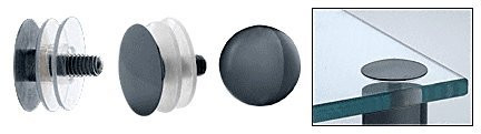 C.R. LAURENCE LPC114GM CRL Gun Metal Low Profile Standoff Cap Assembly for 1-1-4" Standoff Bases