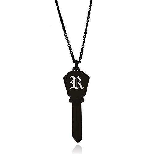 Tioneer Black Stainless Steel Letter R 
