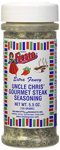 Bolner's Fiesta Extra Fancy Uncle Chris Steak Seasoning 5.5 Ounces - SET OF 2