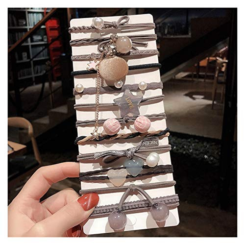 HUYUE Hair Rope Tie Hair Rubber Band Hair Tie Female Sensi Simple Small Hair Rope Rubber Band -Color - K-