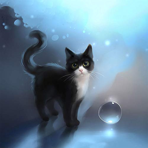 5D Diamond Painting Full Drill feilin DIY Diamond Rhinestone Painting Kits for Adults and Beginner Embroidery Arts Craft Home Decor Cat G 30x30cm