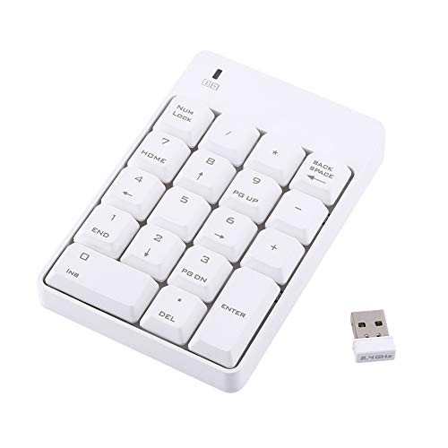 Tabpole Wireless USB Numeric Keypad 2.4GHz Numpad Number 18 Keys Laptop PC New White