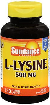 Sundance Vitamins L-Lysine 500 mg - 120 Caplets Pack of 2