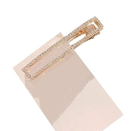 Holzkary Imitiation Metal Fashion Women Girls Vintage Barrettes Pearl Hairpins Crystal Diamond Hair Clip Headdress Headpiece Hair Jewelry-O-