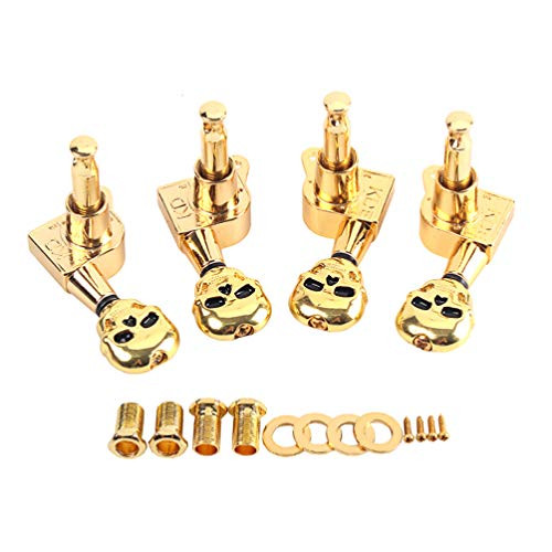 Healifty Guitar String Tuning Pegs 2 Left 2 Right Tuner Pegs Machine Heads Knobs Tuning Keys for Acoustic Electric Guitar Ukulele Skull Shape