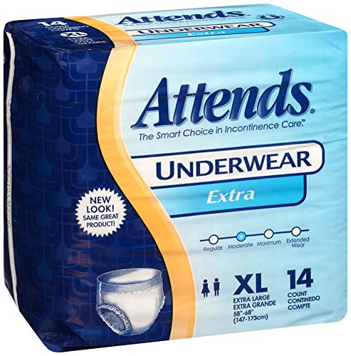 Attends 25433101 Absorbent Underwear Attends Extra Pull On X-large Disposable Extra Absorbency Ap0740 Box Of 14