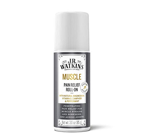 J.R. Watkins Muscle Pain Relief Roll-On Camphor and Natural Magnesium Relief for Sore Muscles and Aching Joints 3oz J.R. Watkins Muscle Pain Relief Roll-On Camphor and Natural Magnesium Relief for Sore Muscles and Aching Joints 3oz