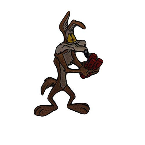 Wile E Coyote with Dynamite 3.5" Tall Embroidered Patch