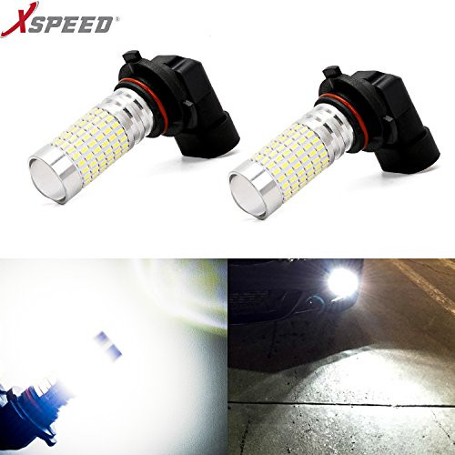 XSPEED H10 LED Fog Light Bulbs Extremely Bright 2600 Lumens 144 SE-Chips 9140 9145 LED Bulb Xenon White 6000K use for DRL or Fog Lights