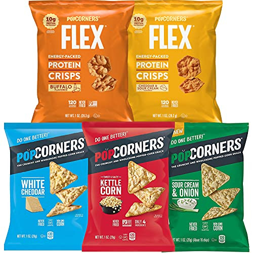 Popcorners  and  Flex Plant Based Protein Chips Variety Pack Gluten Free -Pack of 20-