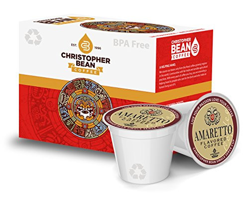 Amaretto Single Cup Coffee Christopher Bean Coffee K Cup, For Keurig Brewers (18 Count Box) Single Cup