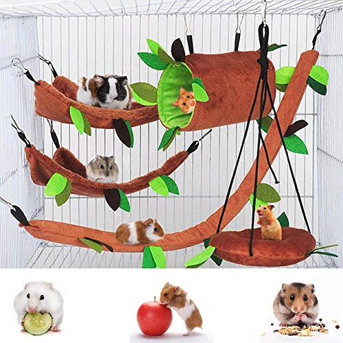 5 Pack Hamster Cage Guinea Pig Cage Accessories Ferret Cage Toys Hammock Hamster Bed Rat Hammock Rat Cage Toys Leaf Hanging Tunnel and Swing for Sugar Glider Squirrel Hamster Playing Sleeping 5 Pack Hamster Cage Guinea Pig Cage Accessories Ferret Cage Toys Hammock Hamster Bed Rat Hammock Rat Cage Toys Leaf Hanging Tunnel and Swing for Sugar Glider Squirrel Hamster Playing Sleeping