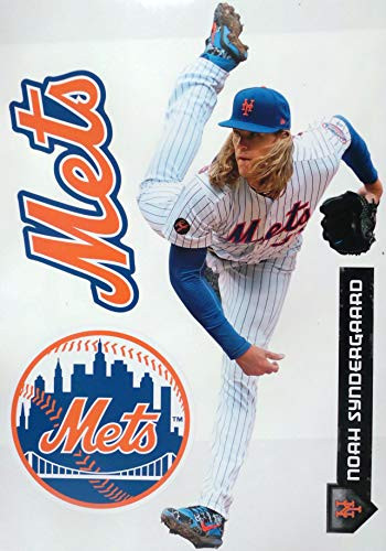 Noah Syndergaard FATHEAD Mets Logo Set Official MLB Vinyl Wall Graphics 17" INCH