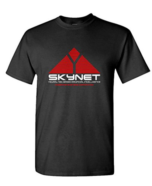 The Goozler Skynet Artificial Intelligence Cyborg Movie - Mens Cotton T-Shirt L Black The Goozler Skynet Artificial Intelligence Cyborg Movie - Mens Cotton T-Shirt L Black