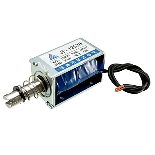 uxcell 12VDC 42N 10mm Stroke Pull Push Solenoid Electromagnet Open Frame Type Linear Motion JF-1253B