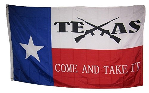 3x5 State of Texas Come and Take It Crossed Rifles Rough Tex Knitted flag 3'x5' Banner Brass Grommets House Banner Brass Grommets Fade Resistant Double Stitched Premium Quality