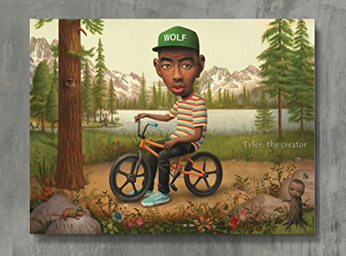 APPLEpie Tyler the Creator Music Wolf on a Bicycle Poster High Definition Posters Standard Size 24 x 18 inch