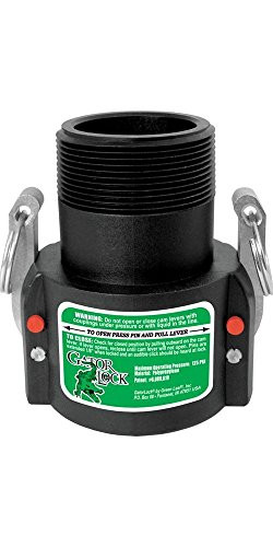 Green Leaf GLP 150 B NL Series Polypropylene Gator Lock Cam Lever Coupling Non-Locking 1-1-2" Female Coupler-Male Thread