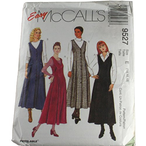 McCall's 9527 Sewing Pattern Misses Jumpers Size E 141618