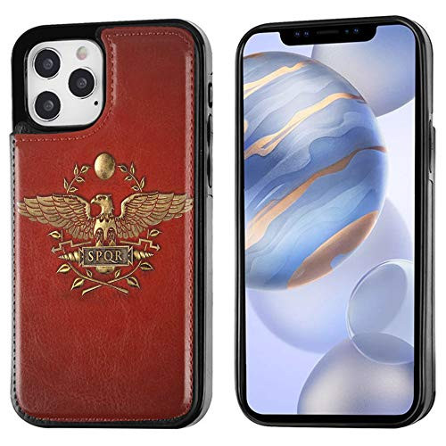 for iPhone 11 Pro Max Wallet Case iPhone 11 Pro Max -6.5"- Practical Magnetic Closure Wallet Kickstand Cover Case - Roman Empire R
