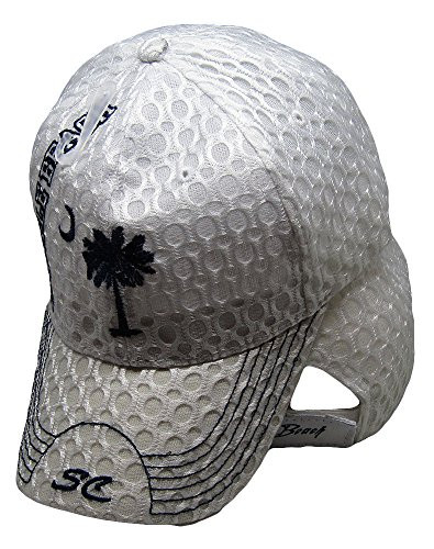 K's Novelties Embroidered White-Navy Mesh South Carolina SC Myrtle Beach Ball Hat Cap -TOPW-