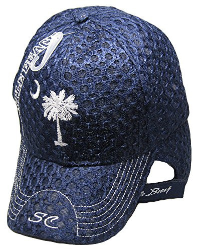 K's Novelties Embroidered Navy  and  White Mesh South Carolina SC Myrtle Beach Ball Hat Cap