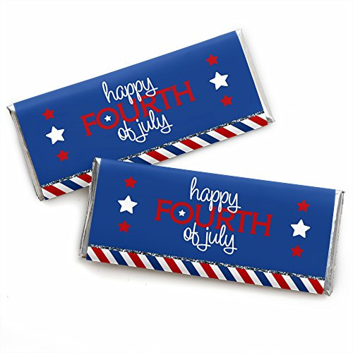 4th of July - Candy Bar Wrapper Independence Day Party Favors - Set of 24 4th of July - Candy Bar Wrapper Independence Day Party Favors - Set of 24