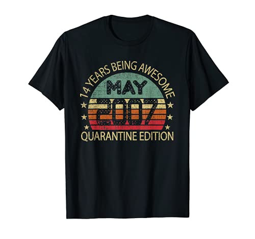 14th Birthday May 2007 Quarantine Edition 14 Years Old Gifts T-Shirt