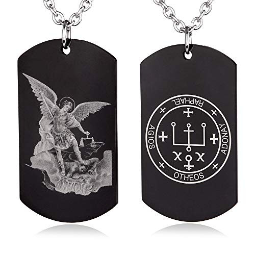 FAYERXL The Seal of the Seven Archangels Angelic Magick Pendant Necklace -Archangel Raphael Sigil Magic Amulet 1-