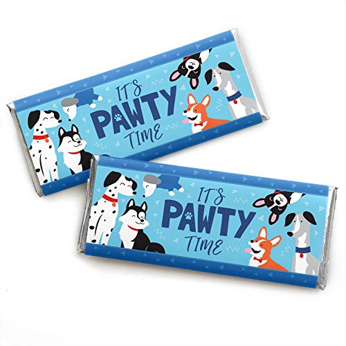 Pawty Like a Puppy - Candy Bar Wrapper Dog Baby Shower or Birthday Party Favors - Set of 24 Pawty Like a Puppy - Candy Bar Wrapper Dog Baby Shower or Birthday Party Favors - Set of 24